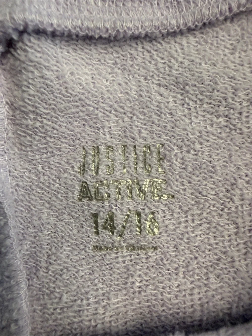 Girls Justice Sport Lavender Logo Cropped Sweatshirt (14/16)